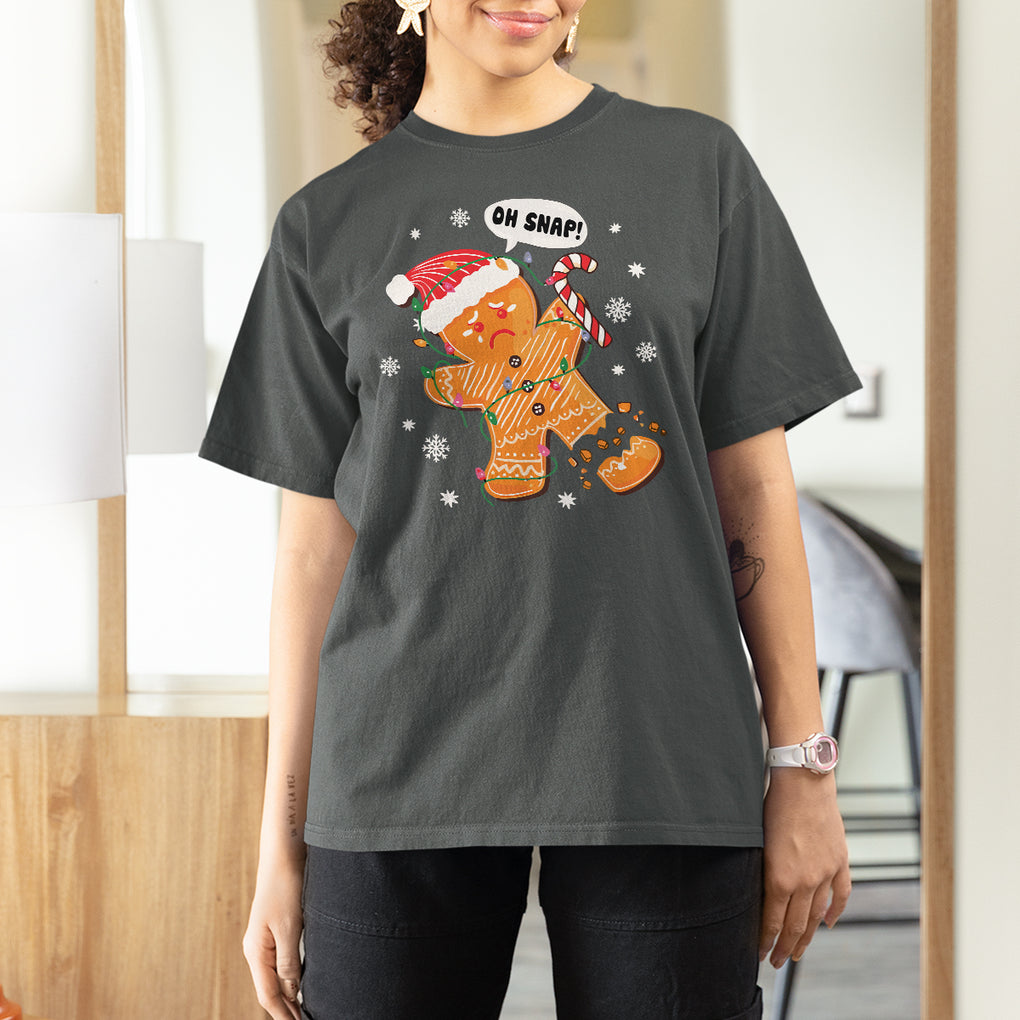 Op Snap Gingerbread Broken Leg Christmas T Shirt For Women TS09 Printyourwear