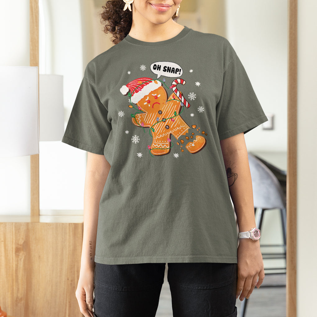 Op Snap Gingerbread Broken Leg Christmas T Shirt For Women TS09 Printyourwear