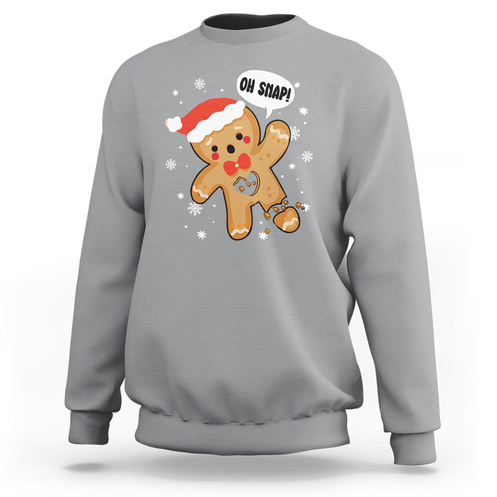 Op Snap Gingerbread Broken Heart Single Christmas Sweatshirt TS09 Printyourwear