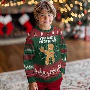Funny Xmas Dirty Gingerbread Ugly Christmas Sweater You Want A Piece Of Me TS09 Christmas Print Your Wear