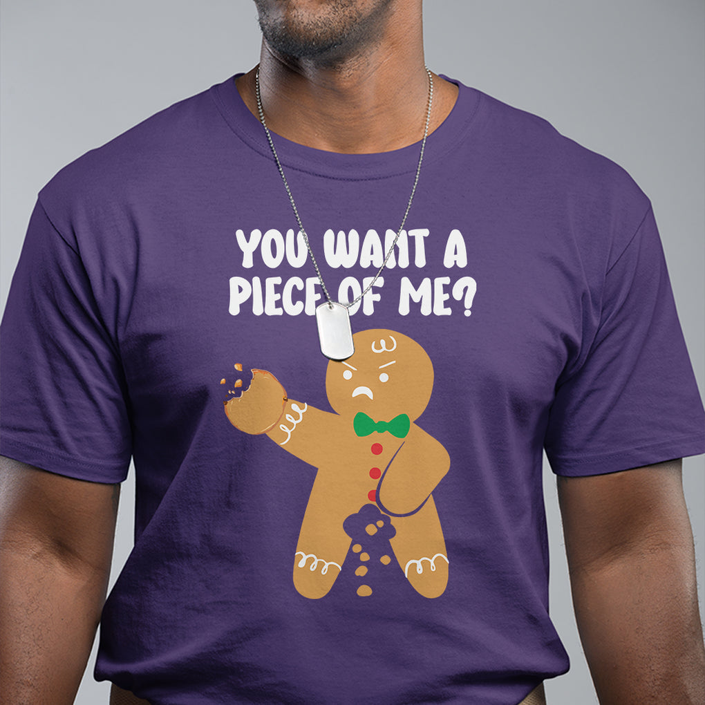 You Want A Piece Of Me Gingerbread Naughty Christmas T Shirt TS09 Printyourwear