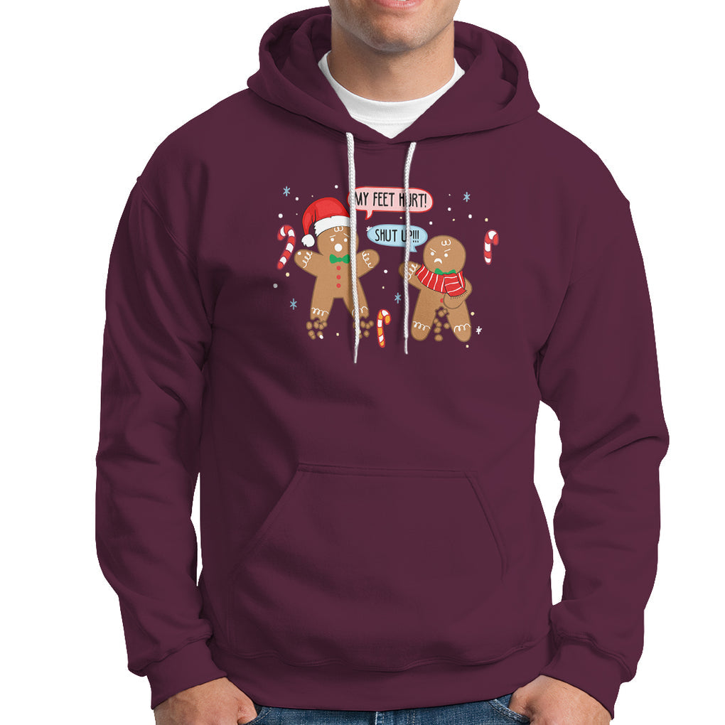 Shut Up Gingerbread Just Broken Feet Naught Christmas Hoodie TS09 Printyourwear