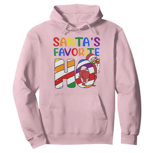 Funny Christmas LGBT Hoodie Santas Favorite Ho Rainbow TS09 Light Pink Print Your Wear