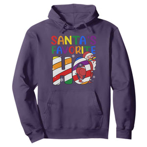 Funny Christmas LGBT Hoodie Santas Favorite Ho Rainbow TS09 Purple Print Your Wear
