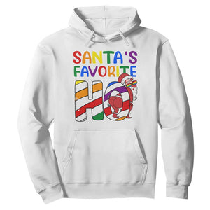 Funny Christmas LGBT Hoodie Santas Favorite Ho Rainbow TS09 White Print Your Wear
