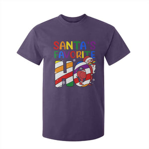 Funny Christmas LGBT T Shirt For Kid Santas Favorite Ho Rainbow TS09 Purple Print Your Wear