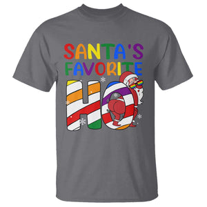 Funny Christmas LGBT T Shirt Santas Favorite Ho Rainbow TS09 Charcoal Print Your Wear