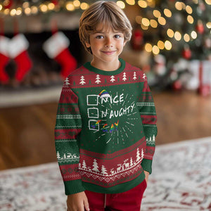 Funny Xmas LGBT Ugly Christmas Sweater Naughty Nice Gay TS09 Christmas Print Your Wear