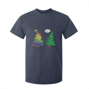 Funny Gay Christmas T Shirt For Kid Rainbow Christmas Tree LGBT TS09 Navy Print Your Wear