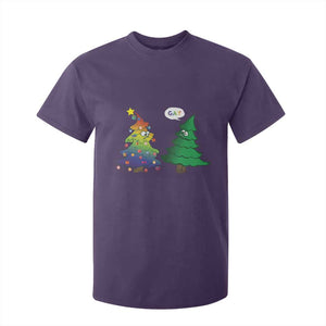 Funny Gay Christmas T Shirt For Kid Rainbow Christmas Tree LGBT TS09 Purple Print Your Wear