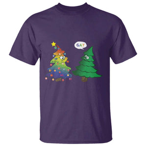 Funny Gay Christmas T Shirt Rainbow Christmas Tree LGBT TS09 Purple Print Your Wear