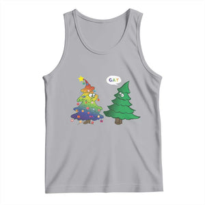 Funny Gay Christmas Tank Top Rainbow Christmas Tree LGBT TS09 Athletic Heather Print Your Wear