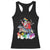 Funny Christmas LGBT Racerback Tank Top Rainbow Flag Santa Riding Dinosaur TS09 Black Print Your Wear