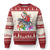 Funny Xmas LGBT Ugly Christmas Sweater Rainbow Flag Santa Riding Dinosaur TS09 Red Print Your Wear