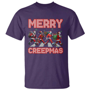 Horror Christmas T Shirt Merry Creepmas Horror Characters TS09 Purple Print Your Wear