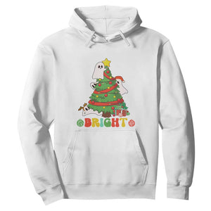 Gothic Xmas Hoodie Making Spirits Bright Cute Ghost Christmas Tree TS09 White Print Your Wear