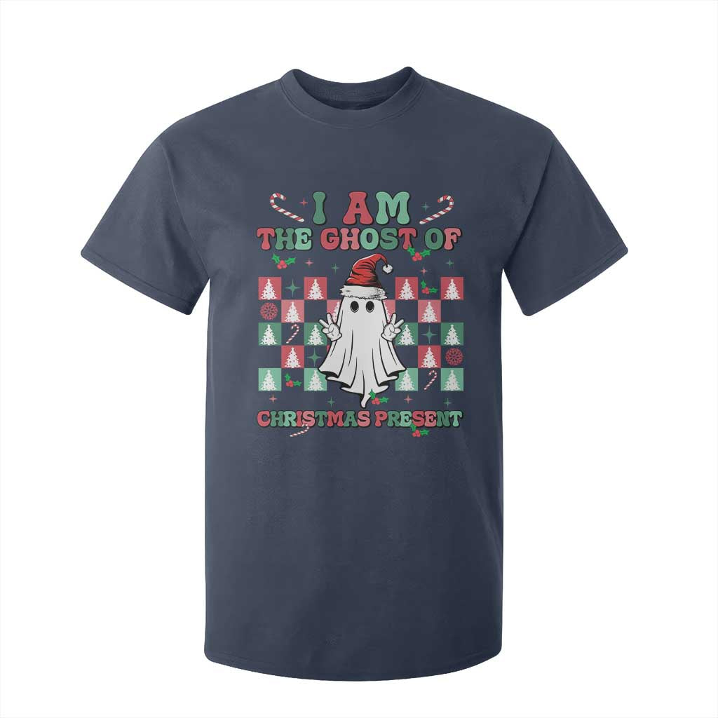 Funny Xmas T Shirt For Kid I Am The Ghost Of Christmas Present TS09 Navy Print Your Wear