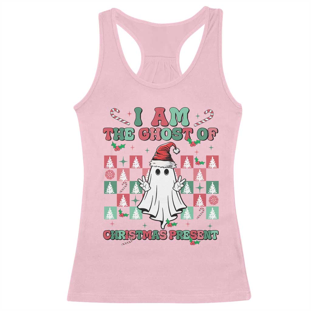 Funny Xmas Racerback Tank Top I Am The Ghost Of Christmas Present TS09 Light Pink Print Your Wear