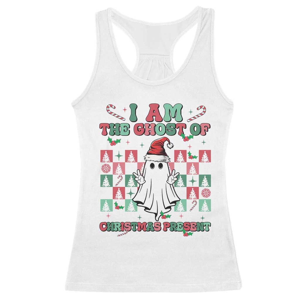 Funny Xmas Racerback Tank Top I Am The Ghost Of Christmas Present TS09 White Print Your Wear