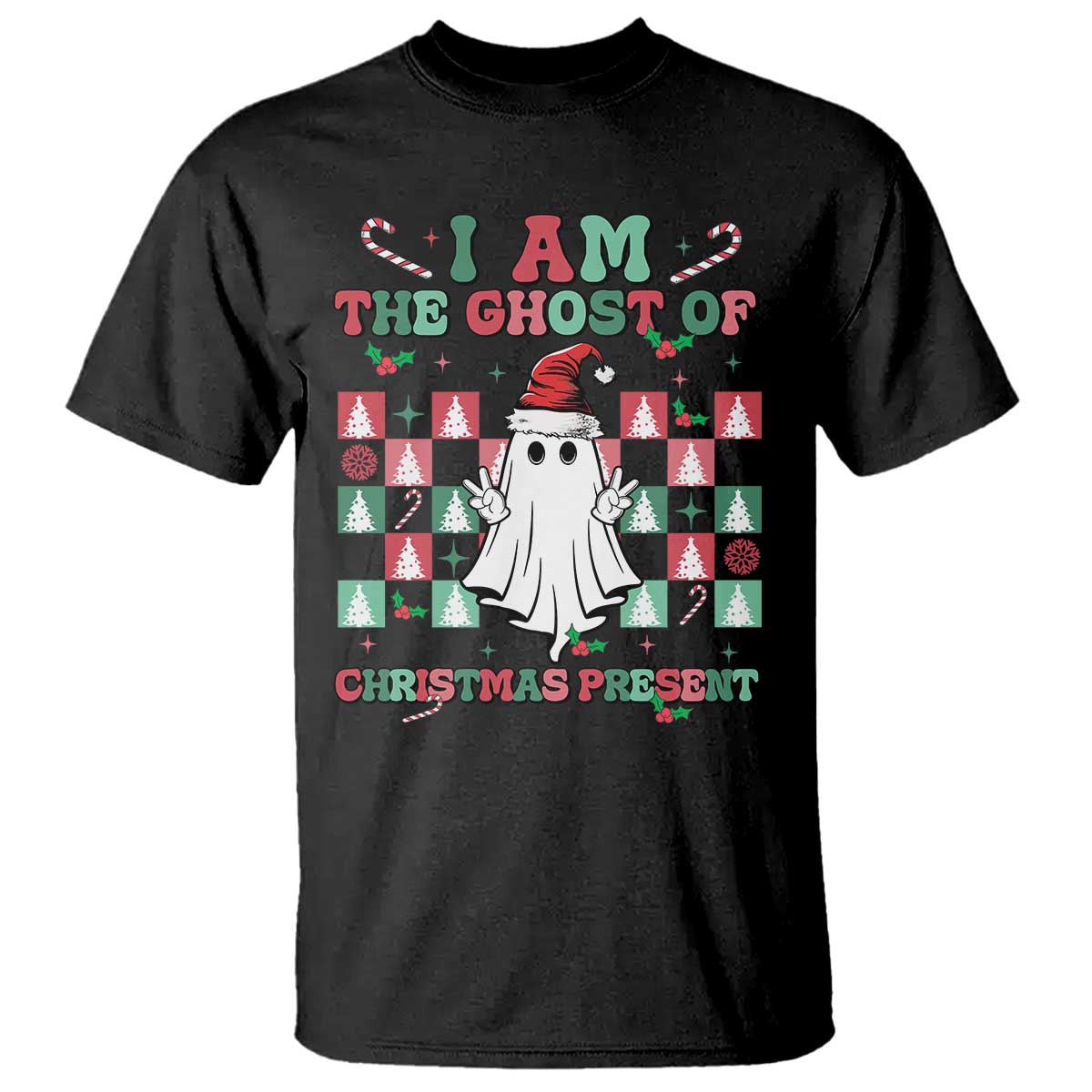 Funny Xmas T Shirt I Am The Ghost Of Christmas Present TS09 Black Print Your Wear