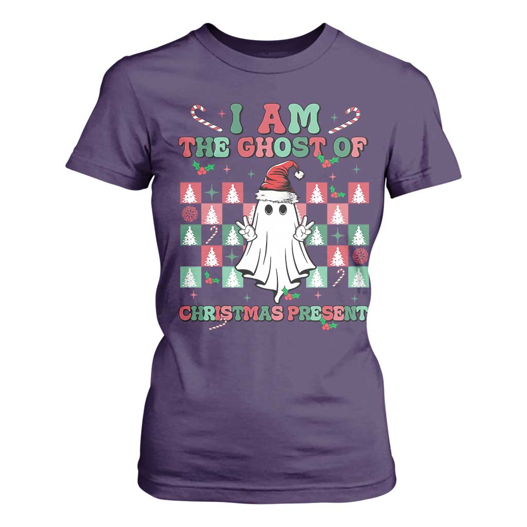 Funny Xmas T Shirt For Women I Am The Ghost Of Christmas Present TS09 Purple Print Your Wear