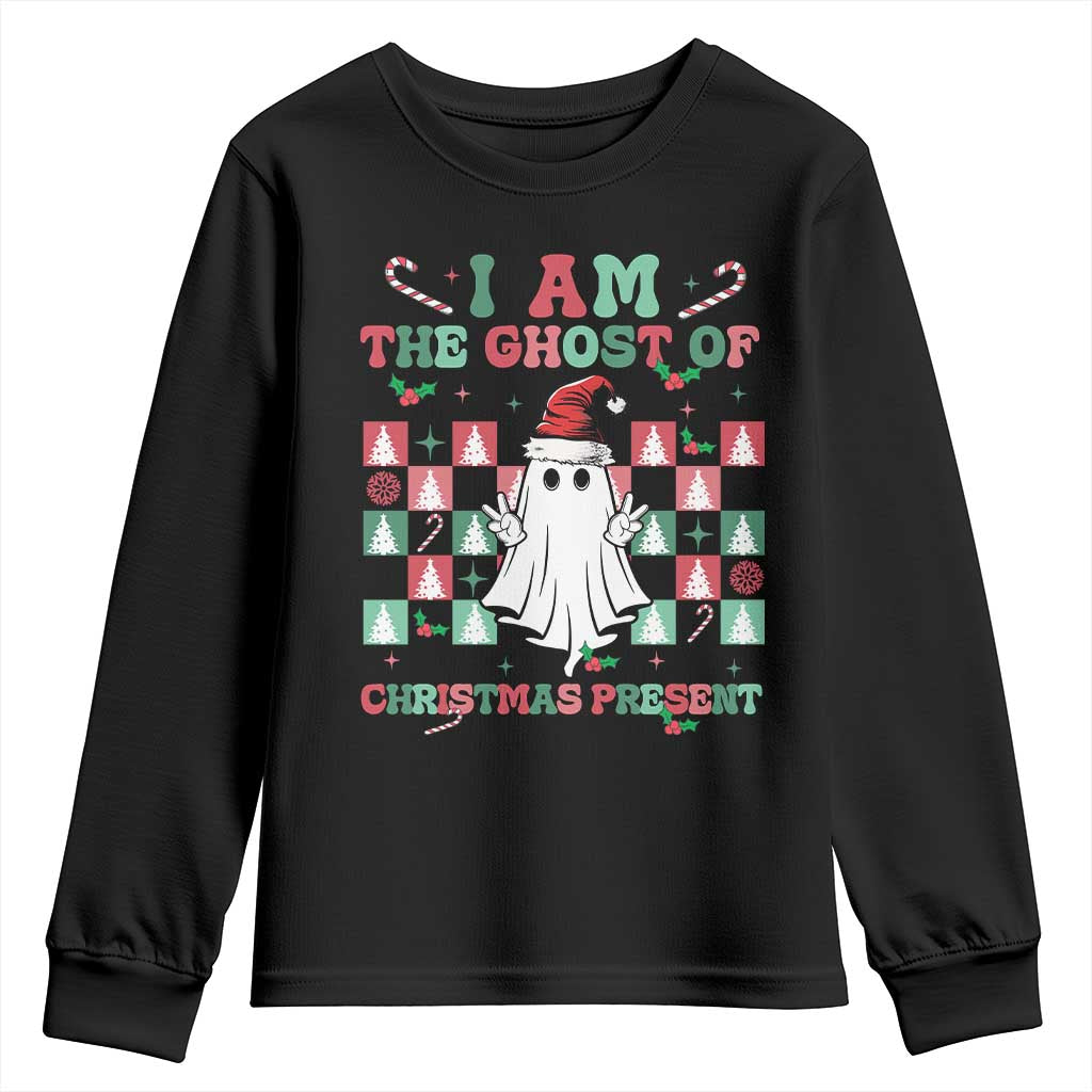 Funny Xmas Youth Sweatshirt I Am The Ghost Of Christmas Present TS09 Black Print Your Wear