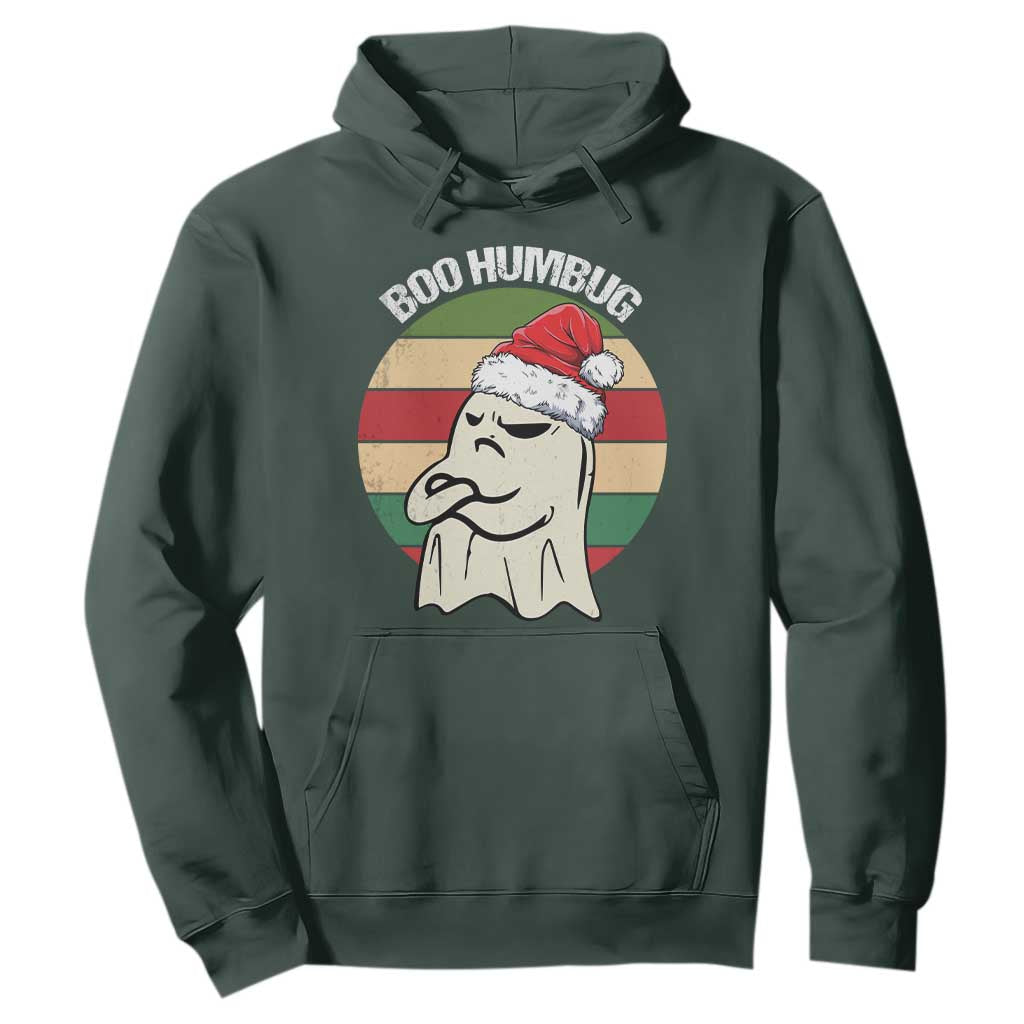 Gothic Xmas Hoodie Boo Humbug Santa Ghost TS09 Dark Forest Green Print Your Wear