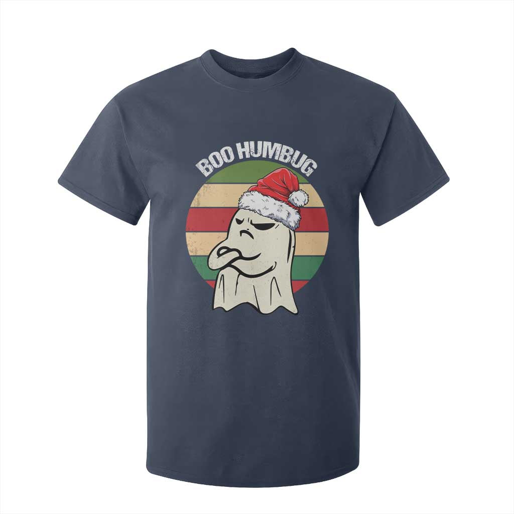 Gothic Xmas T Shirt For Kid Boo Humbug Santa Ghost TS09 Navy Print Your Wear