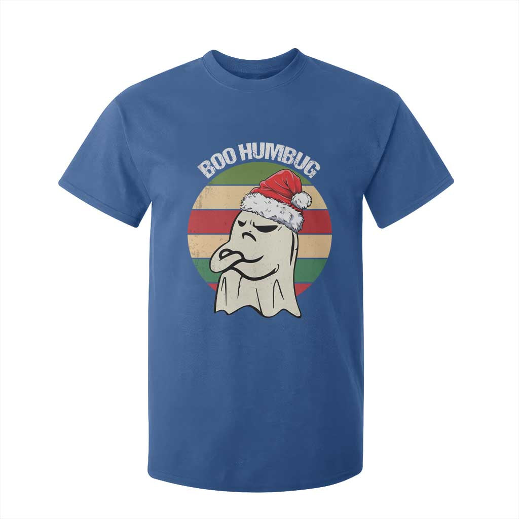 Gothic Xmas T Shirt For Kid Boo Humbug Santa Ghost TS09 Royal Blue Print Your Wear