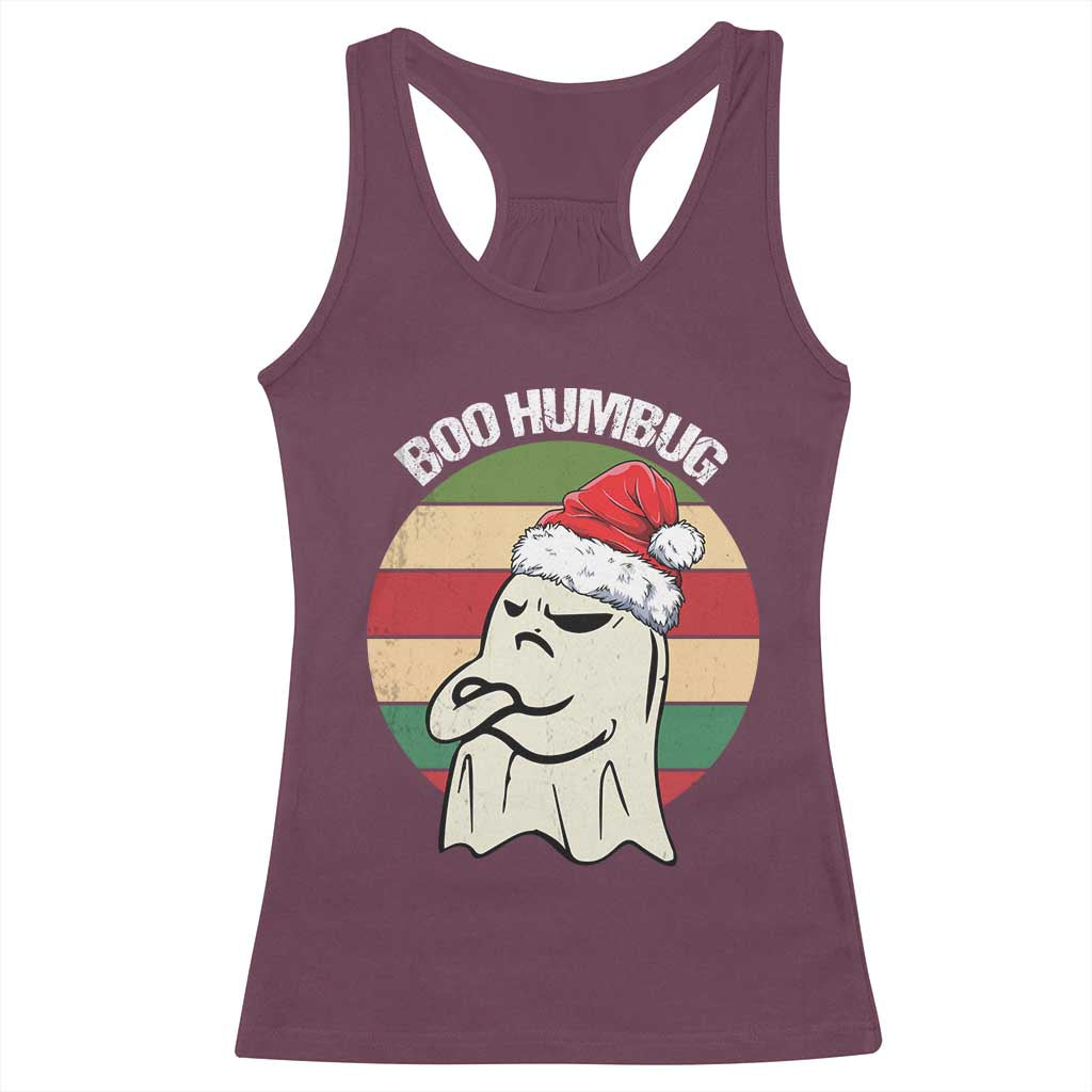 Gothic Xmas Racerback Tank Top Boo Humbug Santa Ghost TS09 Maroon Print Your Wear