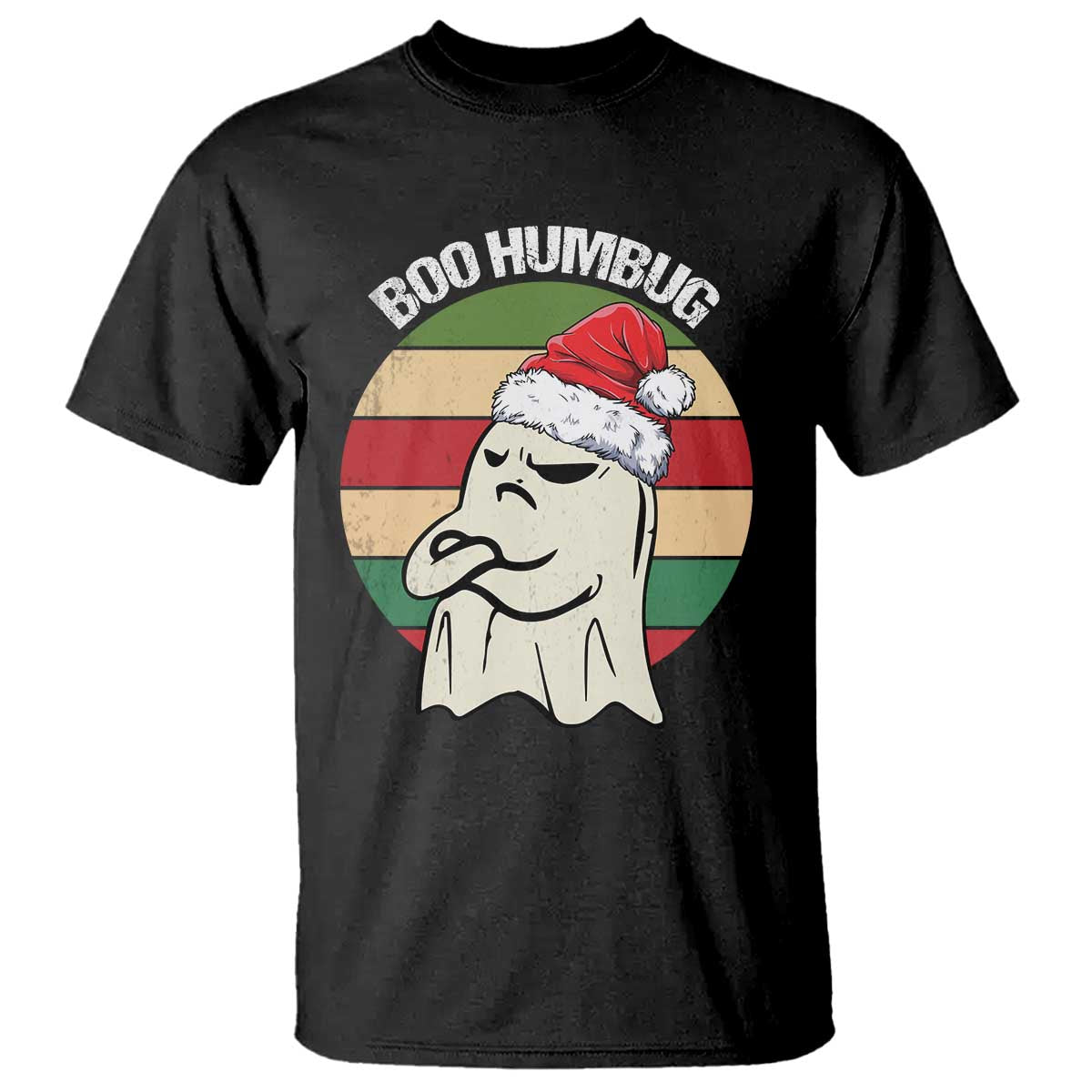 Gothic Xmas T Shirt Boo Humbug Santa Ghost TS09 Black Print Your Wear