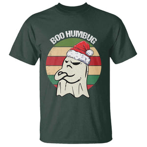 Gothic Xmas T Shirt Boo Humbug Santa Ghost TS09 Dark Forest Green Print Your Wear
