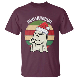 Gothic Xmas T Shirt Boo Humbug Santa Ghost TS09 Maroon Print Your Wear