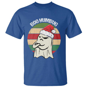Gothic Xmas T Shirt Boo Humbug Santa Ghost TS09 Royal Blue Print Your Wear