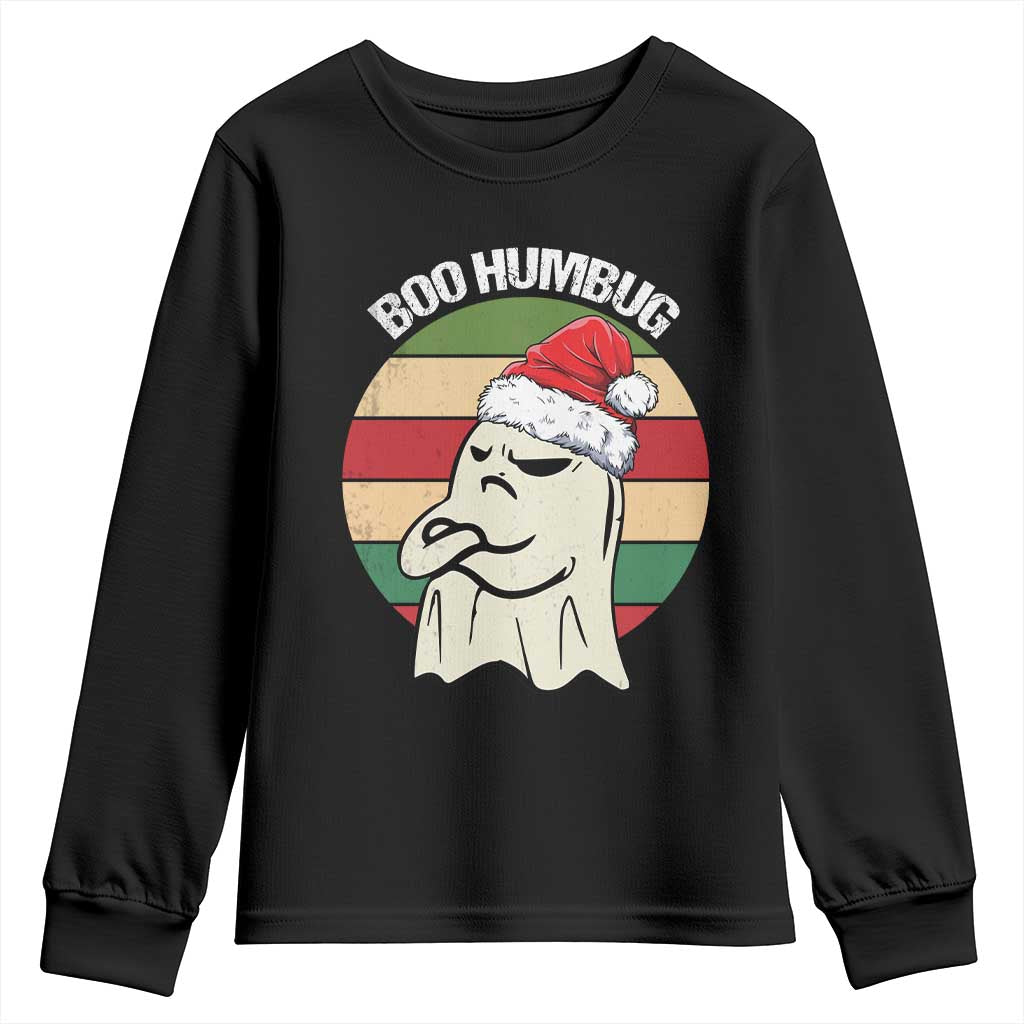 Gothic Xmas Youth Sweatshirt Boo Humbug Santa Ghost TS09 Black Print Your Wear