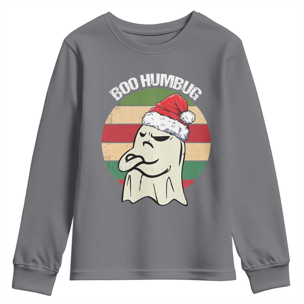 Gothic Xmas Youth Sweatshirt Boo Humbug Santa Ghost TS09 Charcoal Print Your Wear