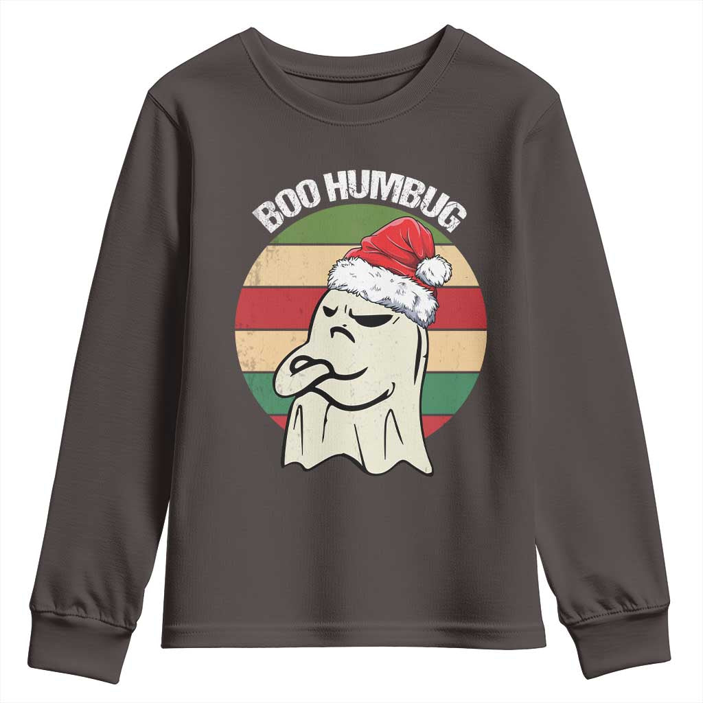 Gothic Xmas Youth Sweatshirt Boo Humbug Santa Ghost TS09 Dark Chocolate Print Your Wear