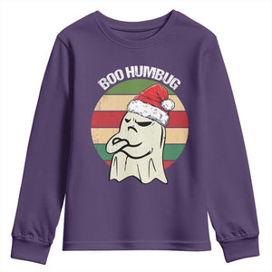 Gothic Xmas Youth Sweatshirt Boo Humbug Santa Ghost TS09 Purple Print Your Wear