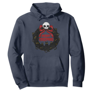 Gothic Christmas Hoodie Merry Creepmas Cat Wreath TS09 Navy Print Your Wear