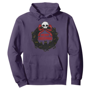 Gothic Christmas Hoodie Merry Creepmas Cat Wreath TS09 Purple Print Your Wear