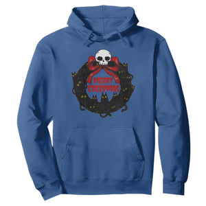 Gothic Christmas Hoodie Merry Creepmas Cat Wreath TS09 Royal Blue Print Your Wear