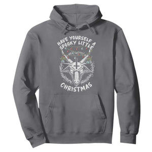 Gothic Xmas Hoodie Have Yourself A Scary Little Christmas Satan Pentagram TS09 Charcoal Print Your Wear