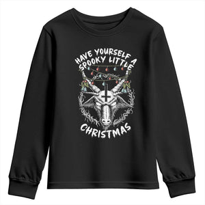 Gothic Xmas Youth Sweatshirt Have Yourself A Scary Little Christmas Satan Pentagram TS09 Black Print Your Wear