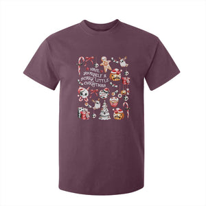 Gothic Xmas T Shirt For Kid Have Yourself A Scary Little Christmas TS09 Maroon Print Your Wear