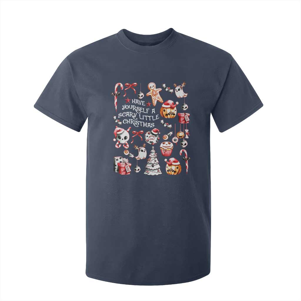 Gothic Xmas T Shirt For Kid Have Yourself A Scary Little Christmas TS09 Navy Print Your Wear