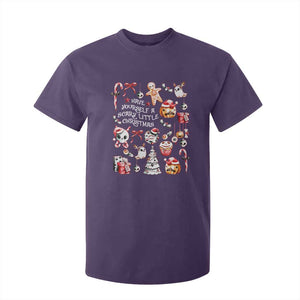 Gothic Xmas T Shirt For Kid Have Yourself A Scary Little Christmas TS09 Purple Print Your Wear