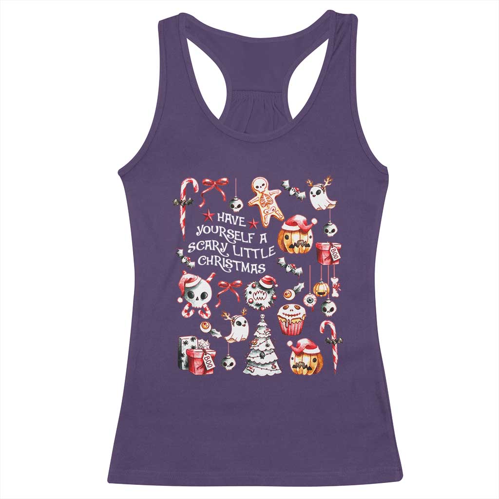 Gothic Xmas Racerback Tank Top Have Yourself A Scary Little Christmas TS09 Purple Print Your Wear