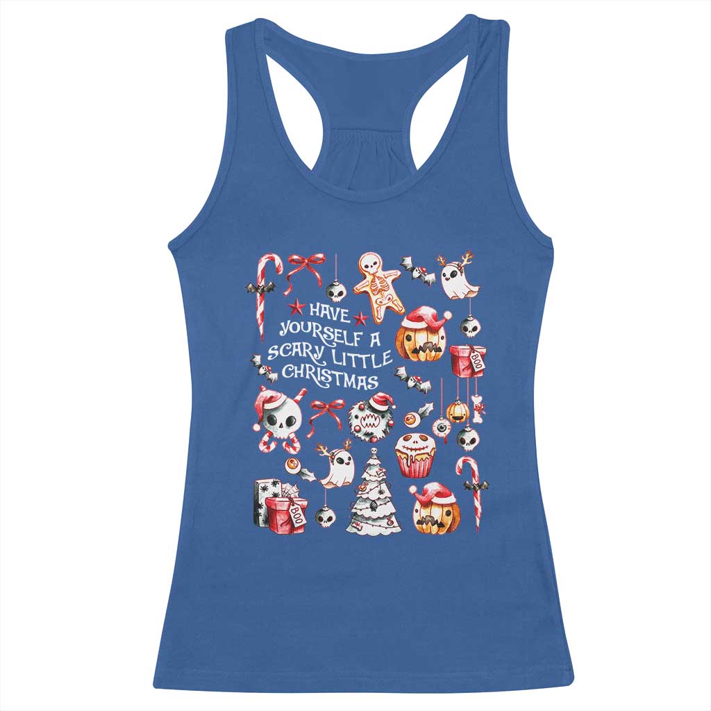 Gothic Xmas Racerback Tank Top Have Yourself A Scary Little Christmas TS09 Royal Blue Print Your Wear