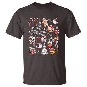 Gothic Xmas T Shirt Have Yourself A Scary Little Christmas TS09 Dark Chocolate Print Your Wear