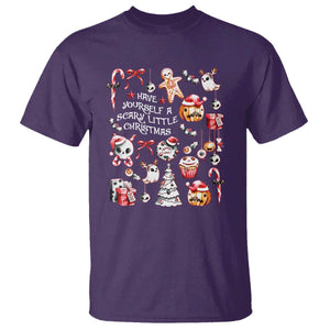 Gothic Xmas T Shirt Have Yourself A Scary Little Christmas TS09 Purple Print Your Wear